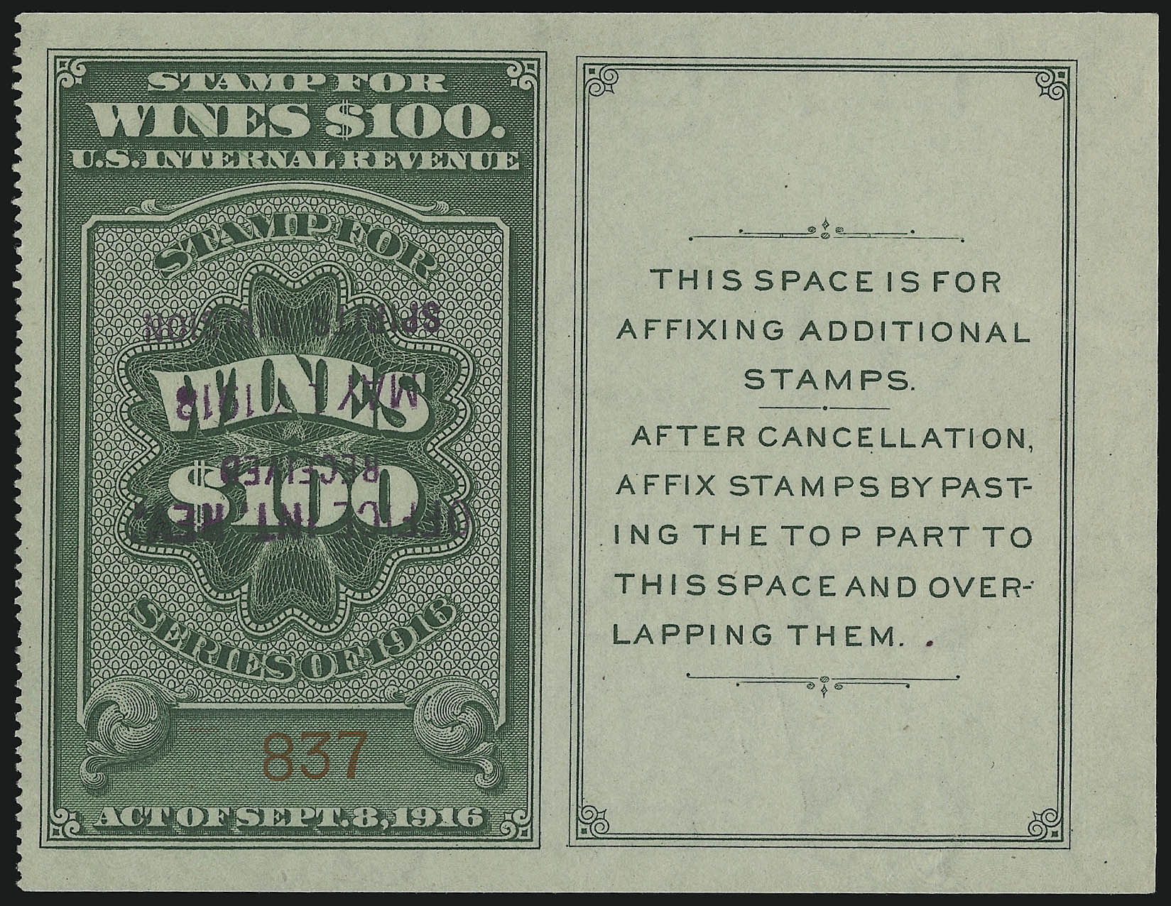 Sale no. 914 — Lot no. 3120 — Siegel Auction Galleries