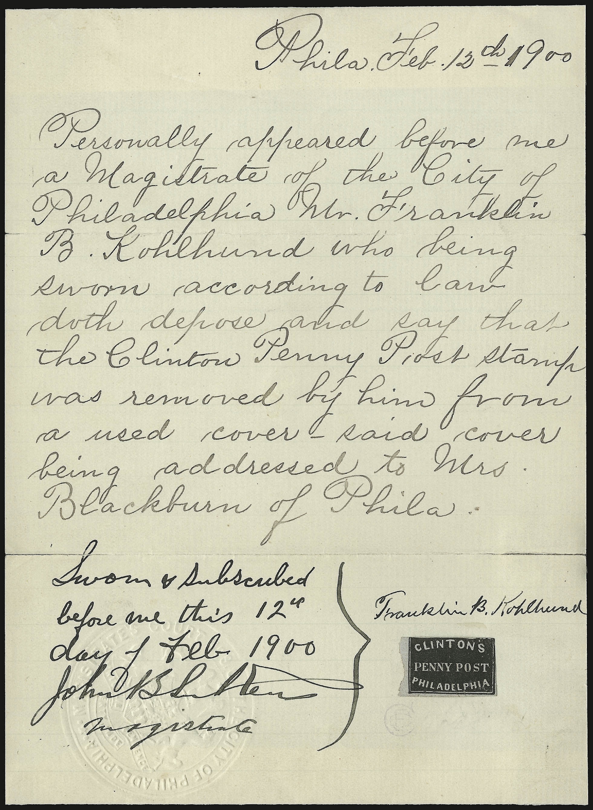 Sale no. 937 — Lot no. 310 — Siegel Auction Galleries