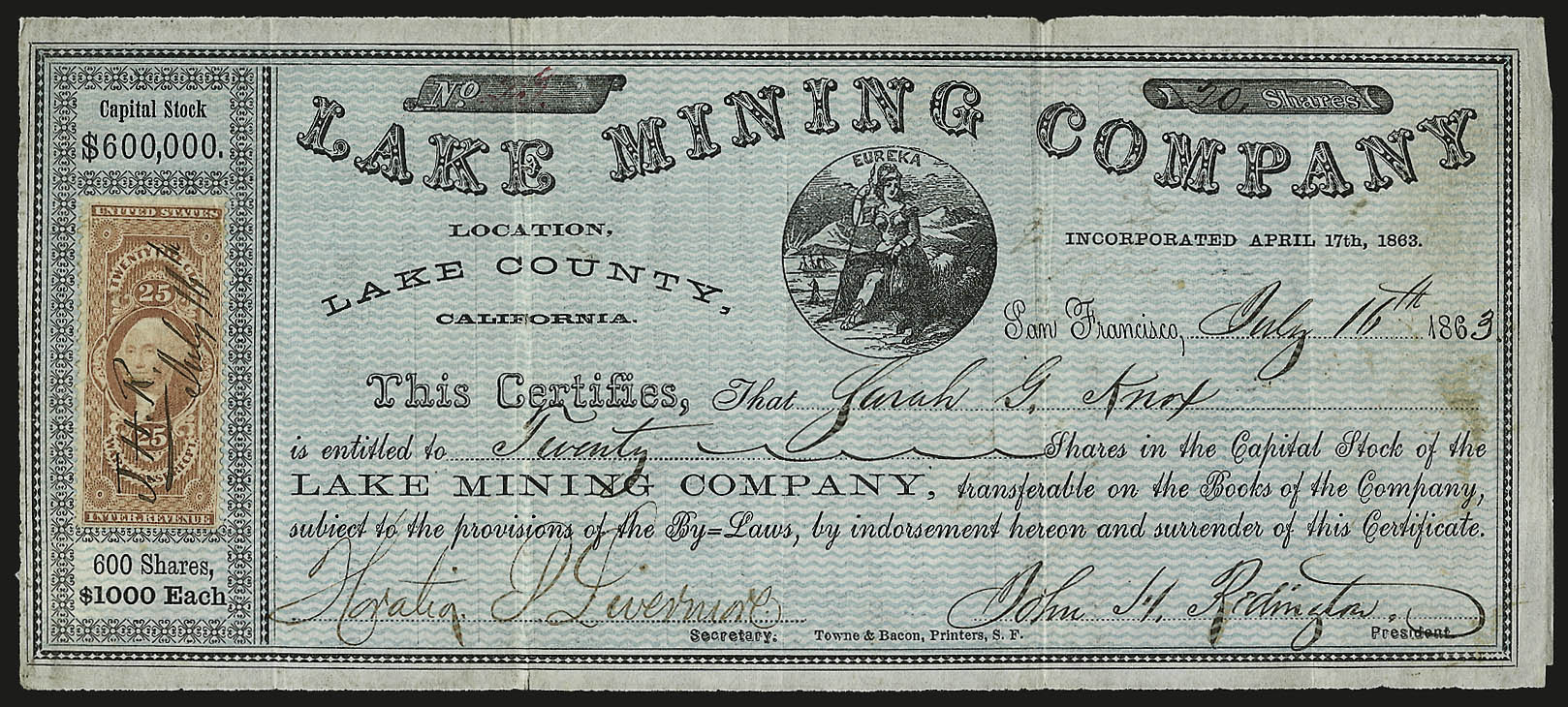 Sale no. 959 — Lot no. 3328 — Siegel Auction Galleries