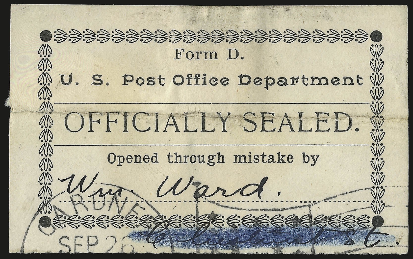 Sale no. 976 — Lot no. 2633 — Siegel Auction Galleries