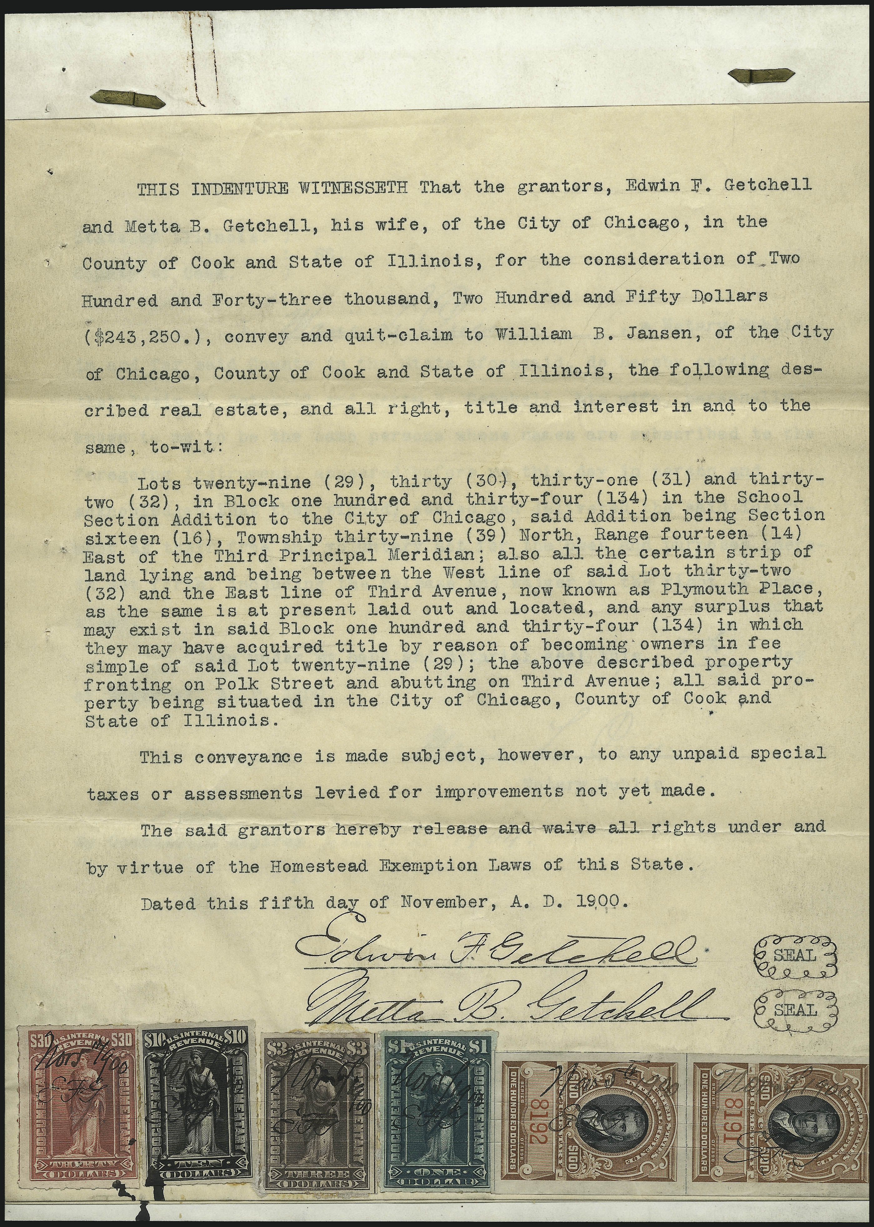 Sale no. 1011 — Lot no. 949 — Siegel Auction Galleries