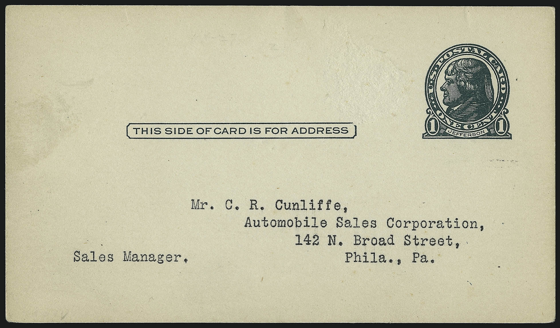 Sale no. 1019 — Lot no. 1013 — Siegel Auction Galleries