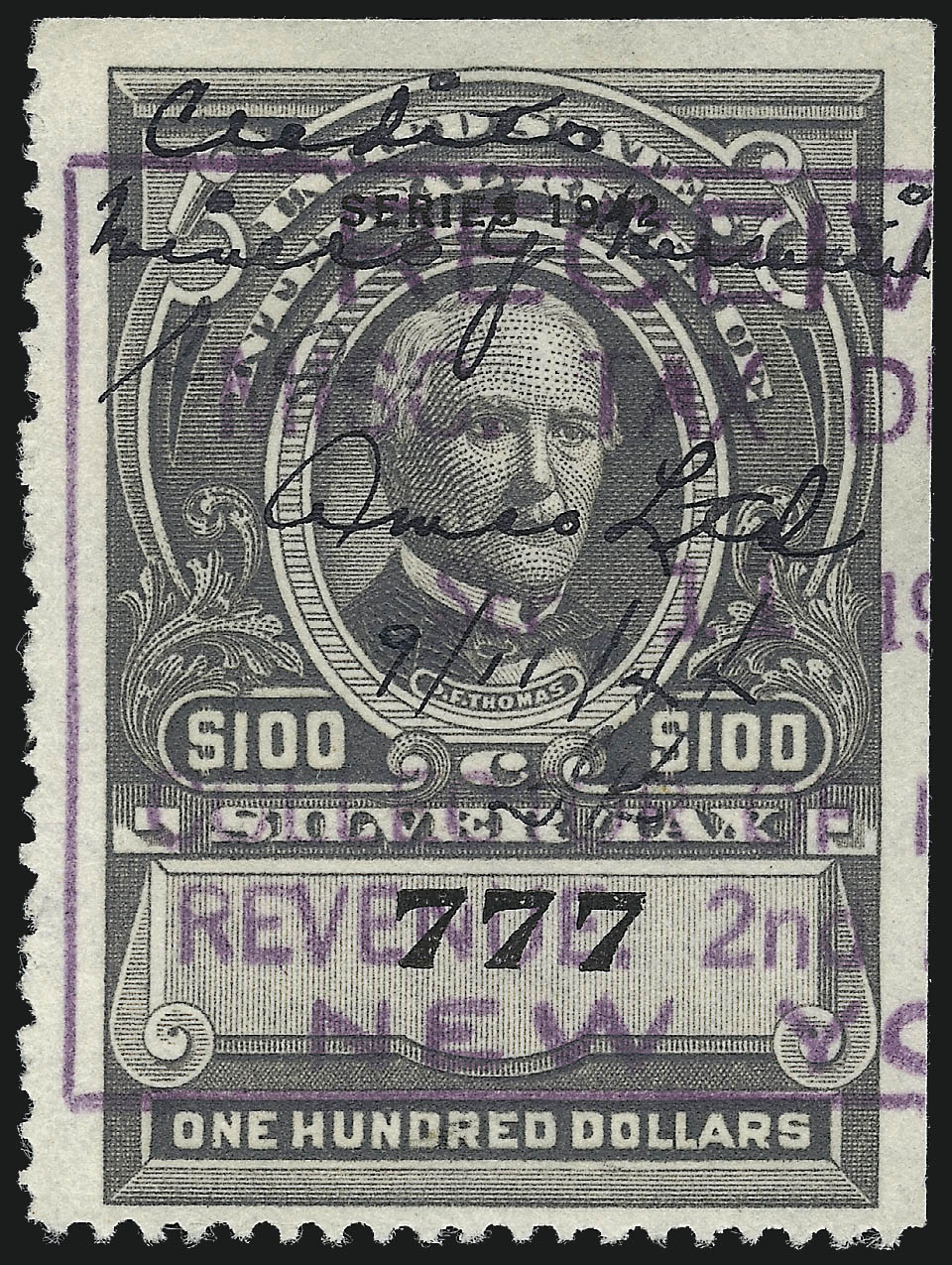 Sale no. 1031 — Lot no. 1217 — Siegel Auction Galleries