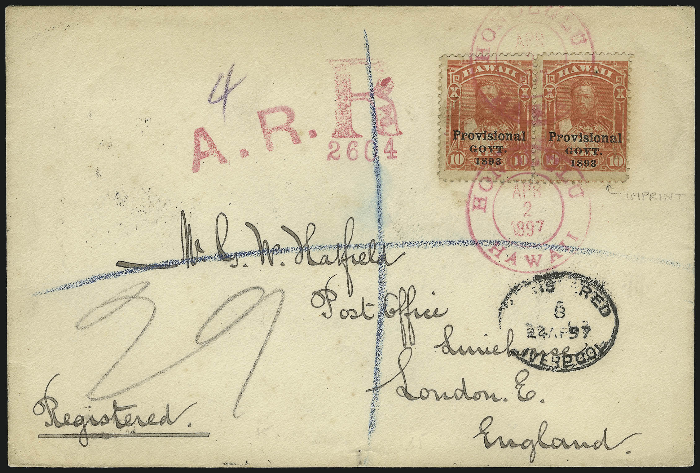 Sale no. 1068 — Lot no. 1008 — Siegel Auction Galleries