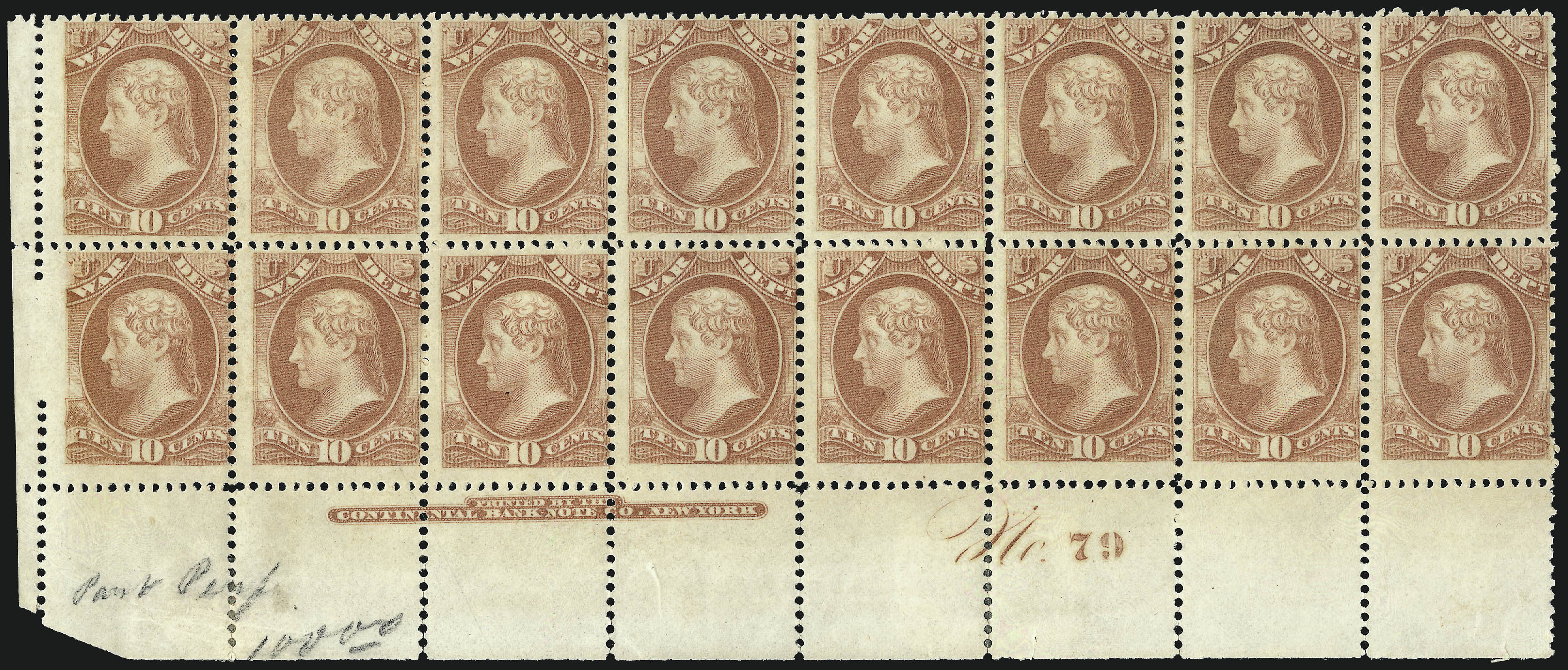 Sale no. 1085 — Lot no. 4160 — Siegel Auction Galleries