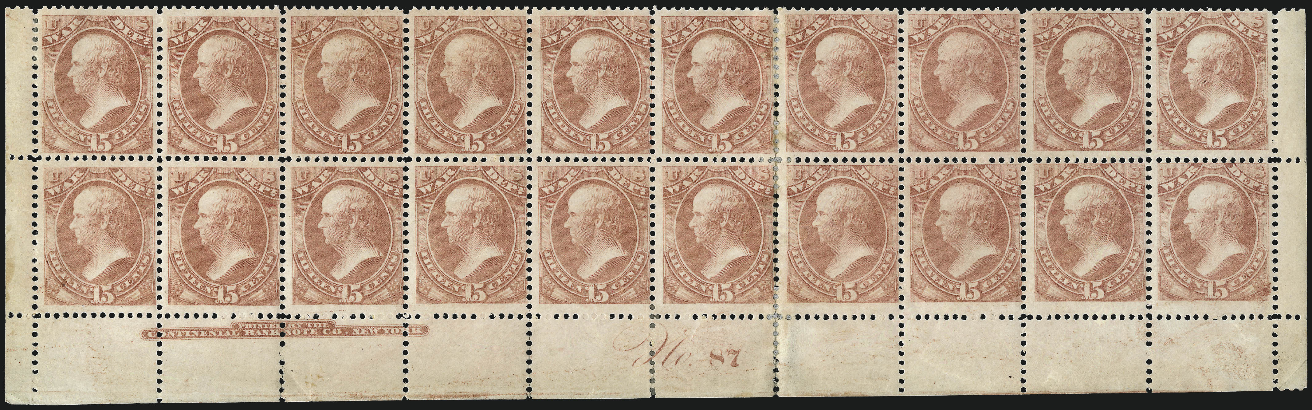 Sale no. 1085 — Lot no. 4166 — Siegel Auction Galleries