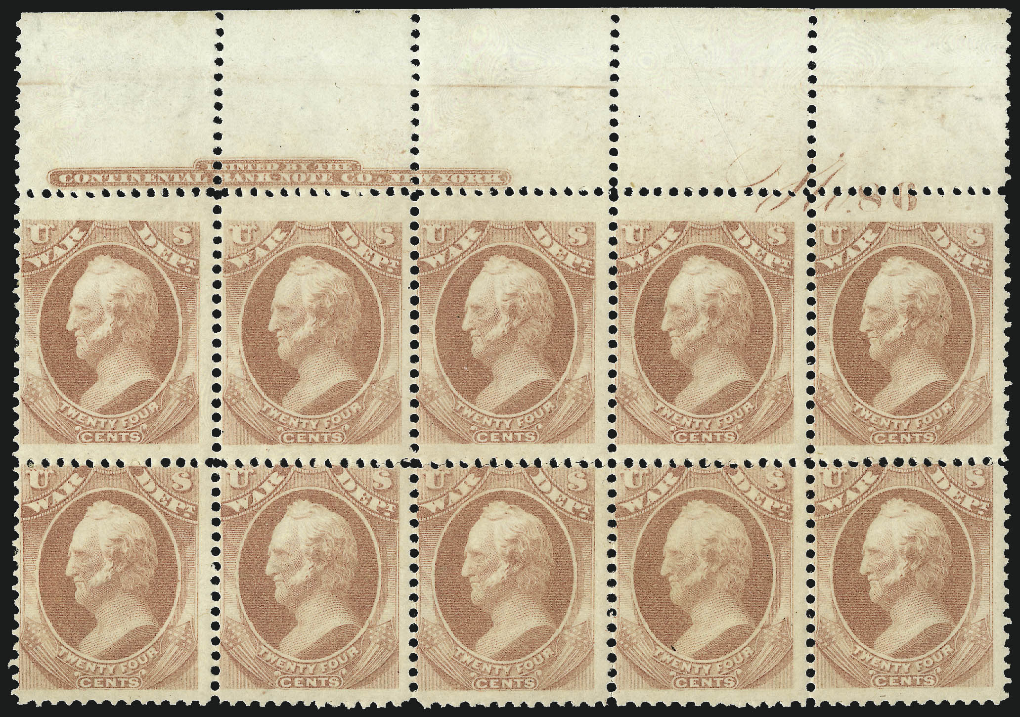 Sale no. 1085 — Lot no. 4168 — Siegel Auction Galleries