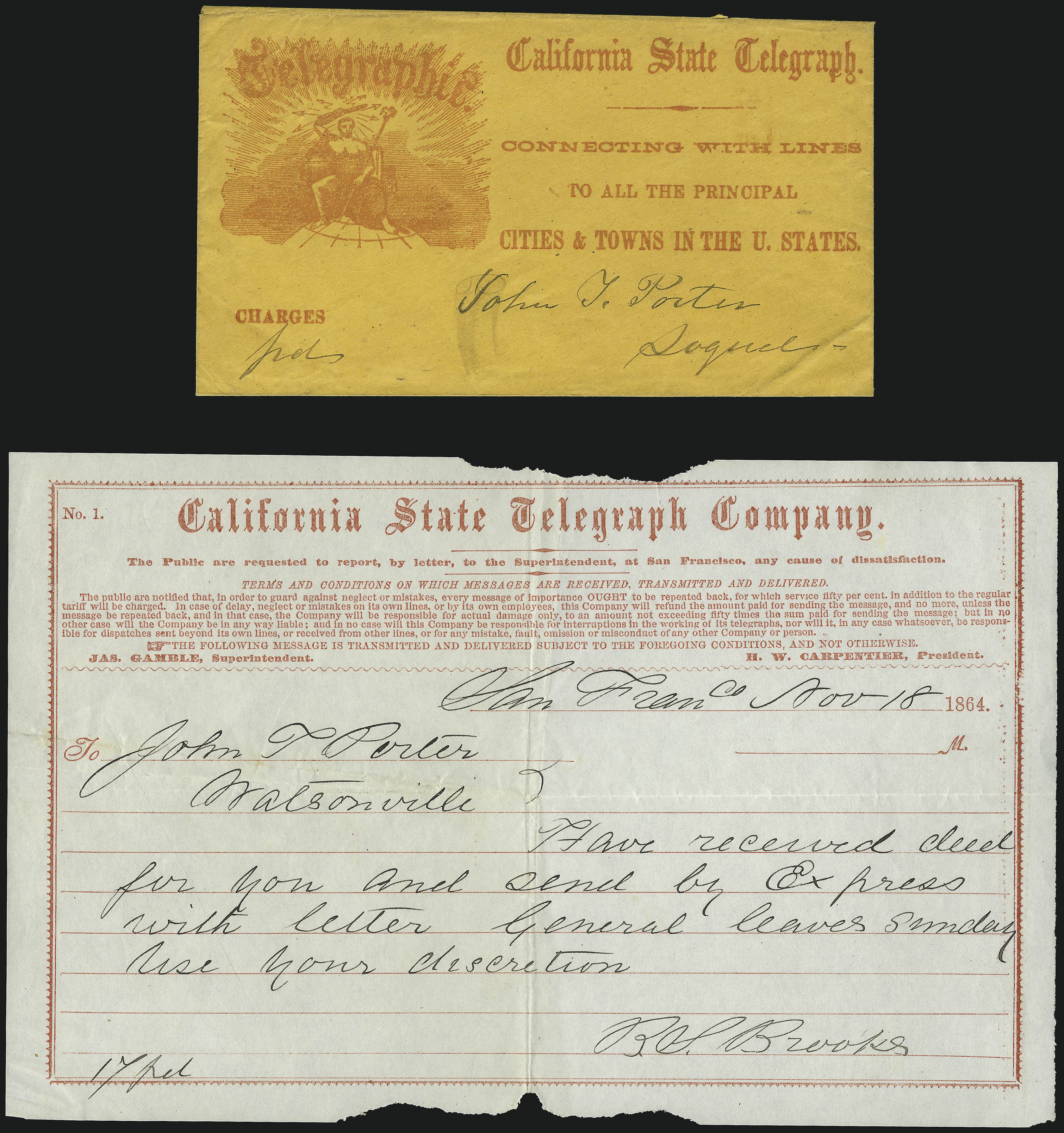 Sale no. 1090 — Lot no. 1843 — Siegel Auction Galleries