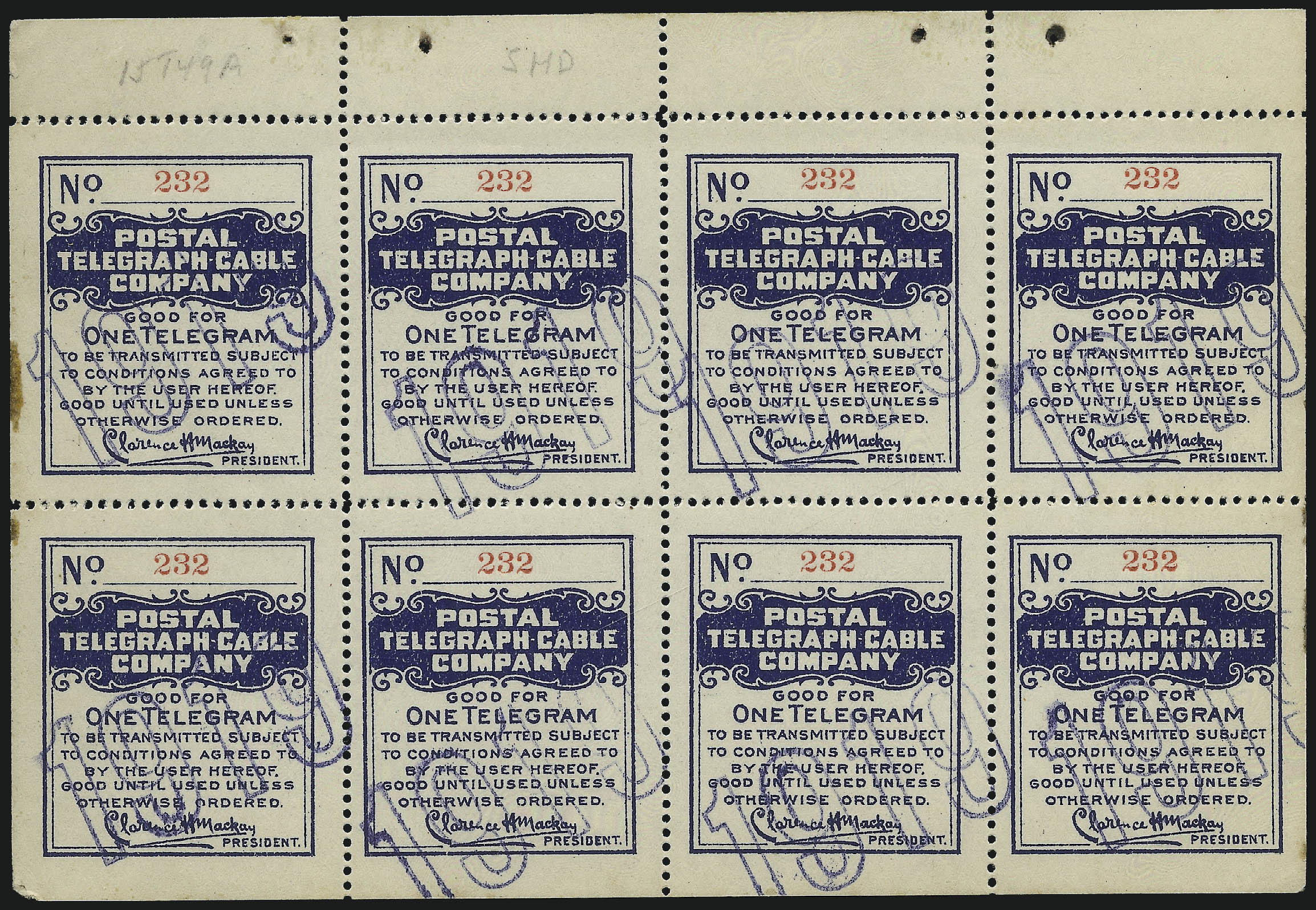 Sale no. 1090 — Lot no. 1908 — Siegel Auction Galleries