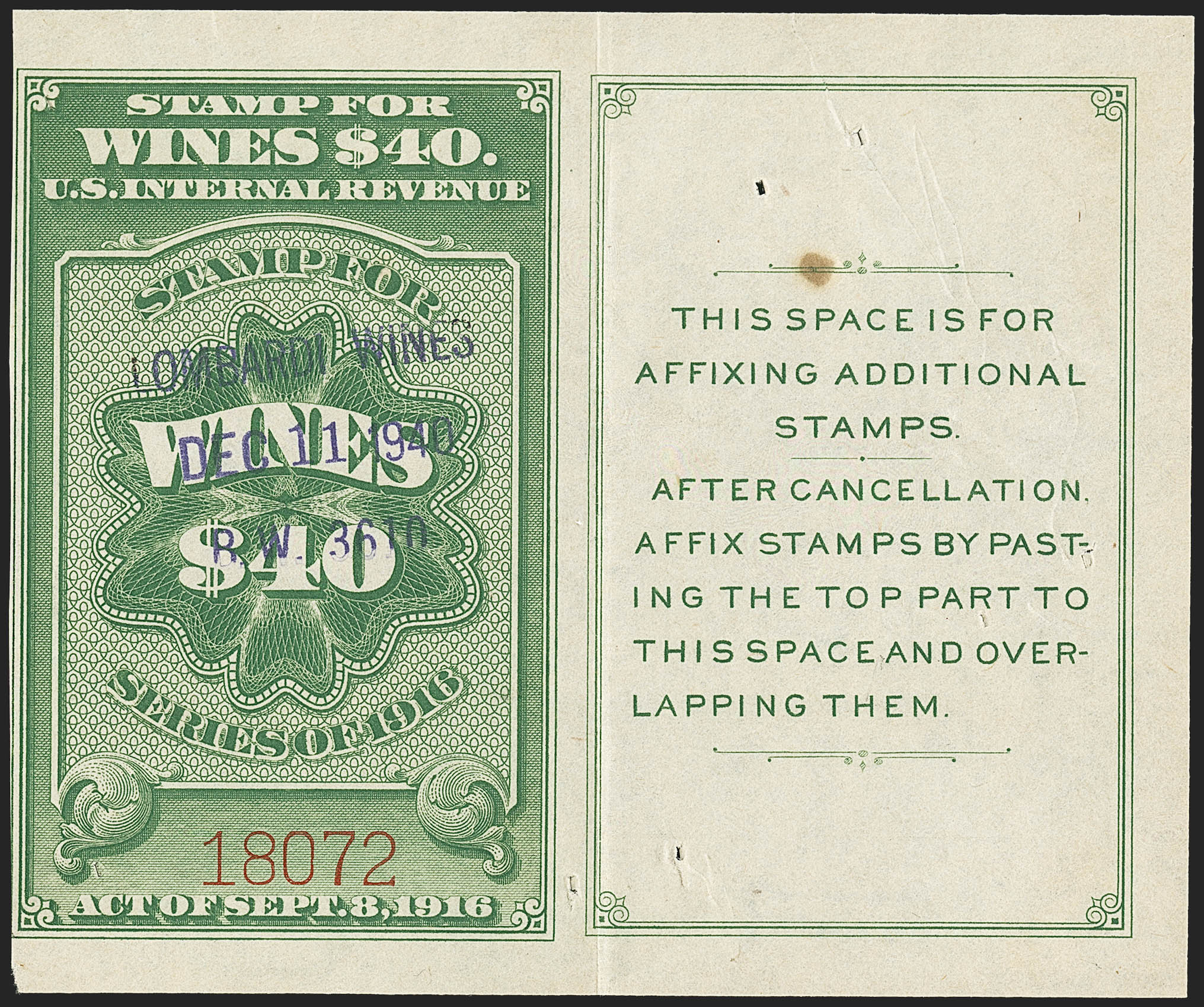 Sale no. 1140 — Lot no. 1354 — Siegel Auction Galleries