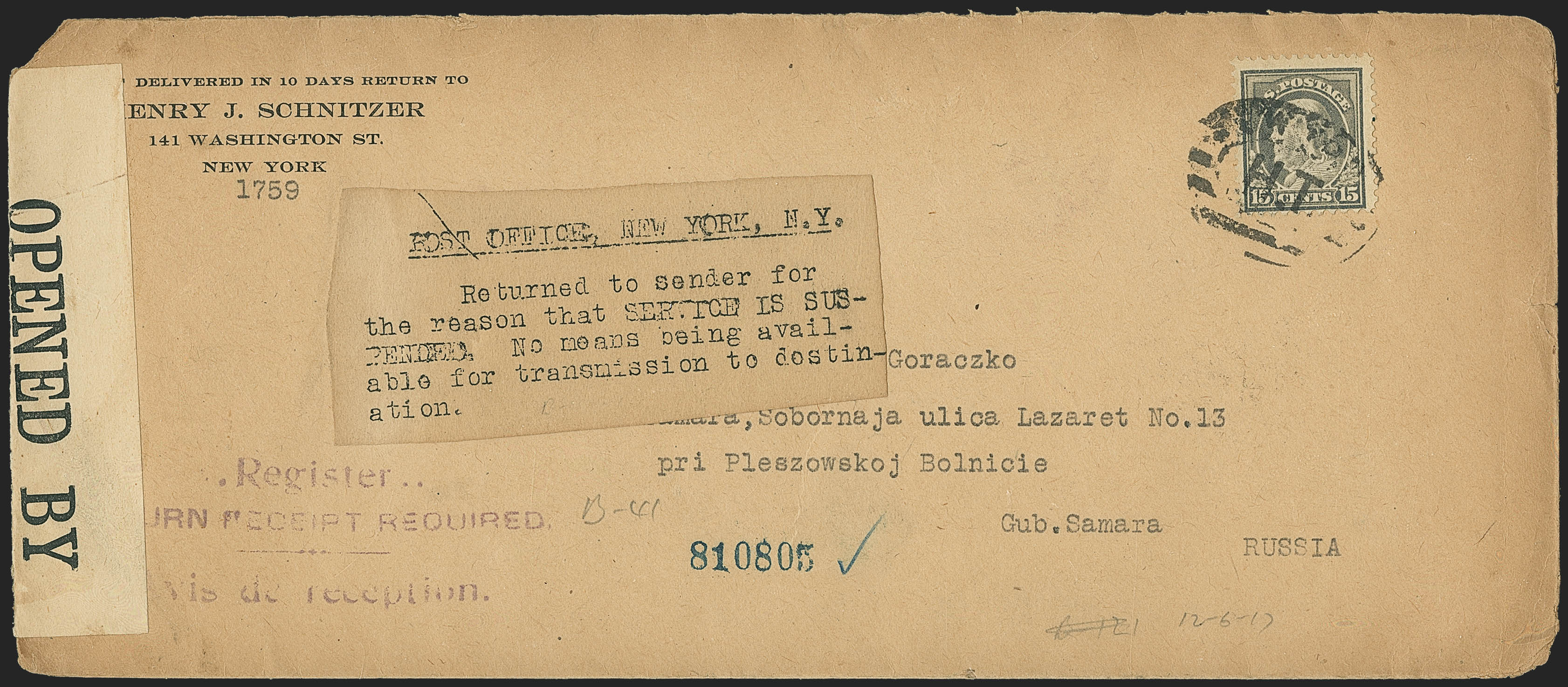 Sale no. 1155 — Lot no. 3218 — Siegel Auction Galleries