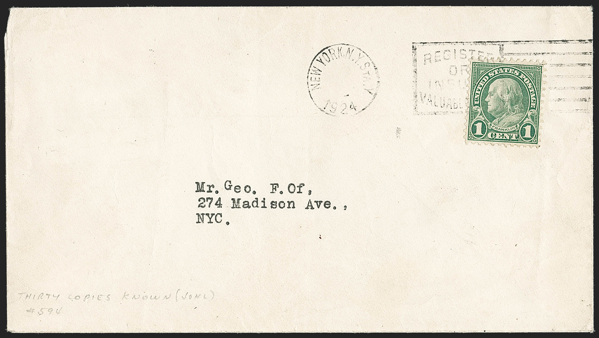 Sale no. 1205 — Lot no. 2106 — Siegel Auction Galleries