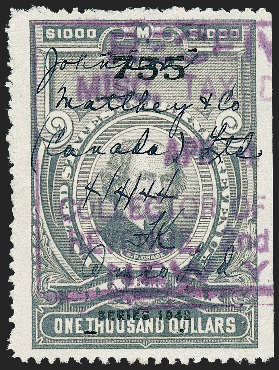 Sale no. 1221 — Lot no. 1785 — Siegel Auction Galleries