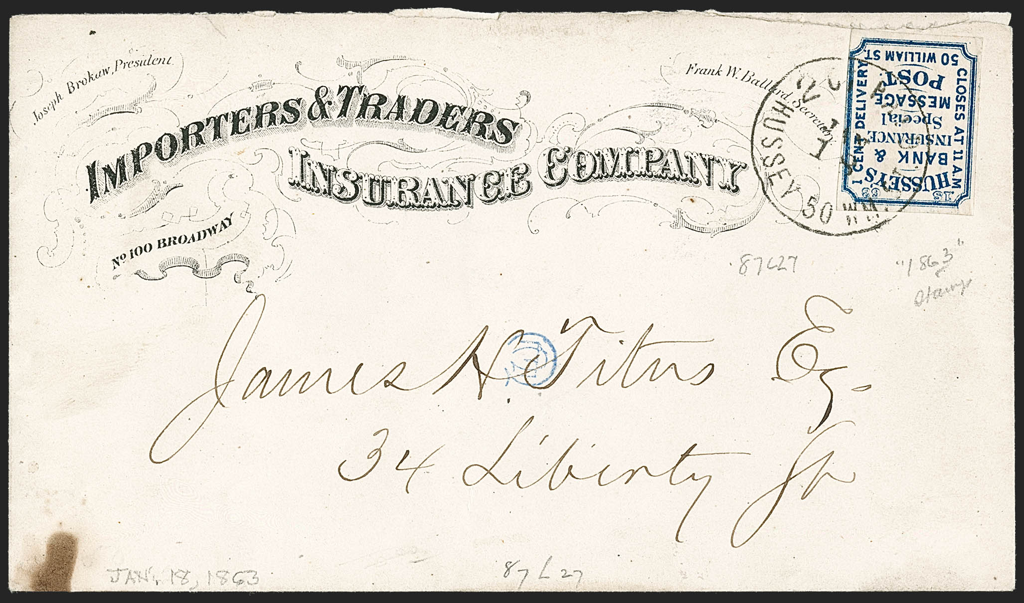 Sale no. 1230 — Lot no. 938 — Siegel Auction Galleries