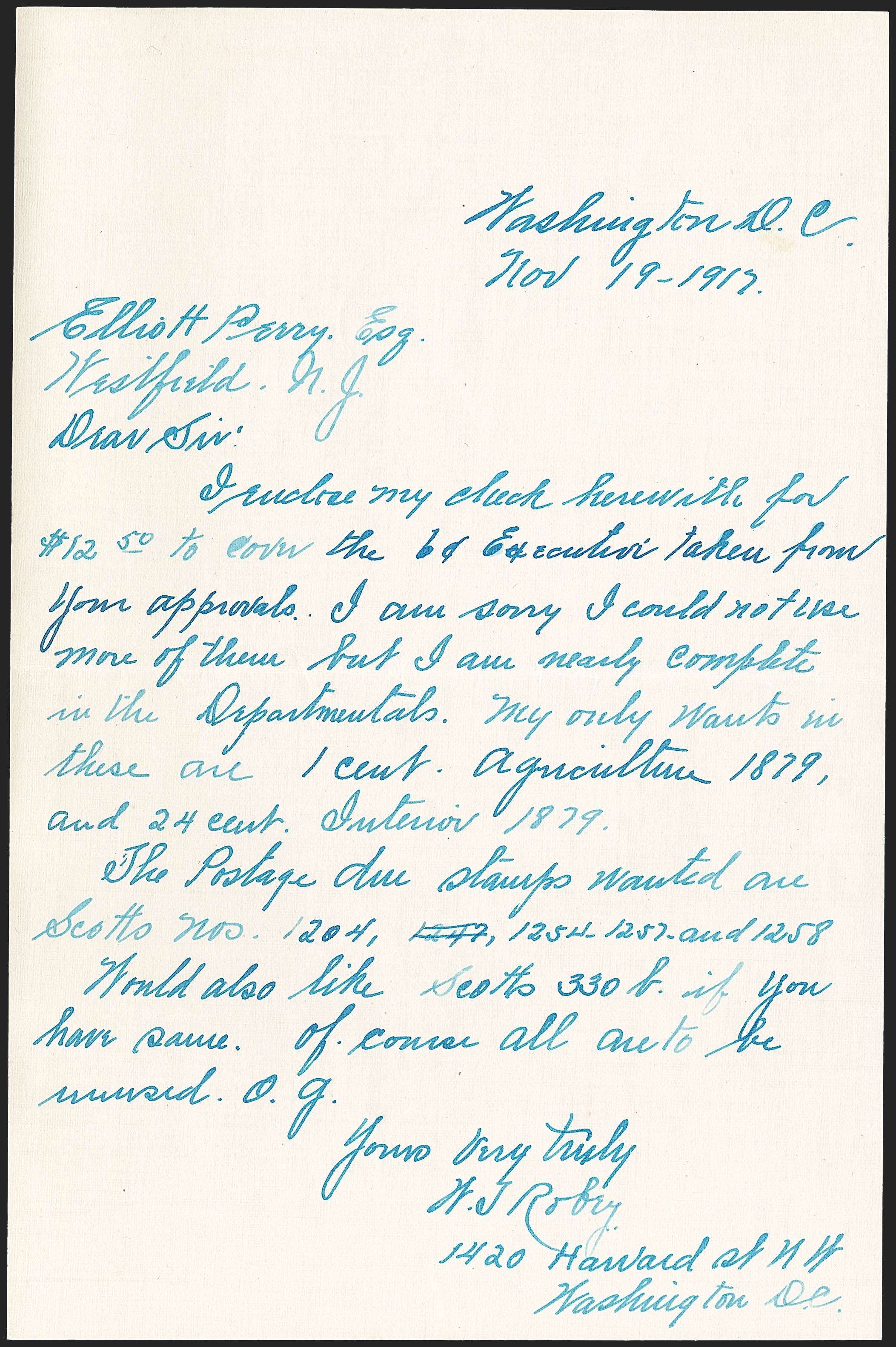 Sale no. 1233 — Lot no. 1540 — Siegel Auction Galleries