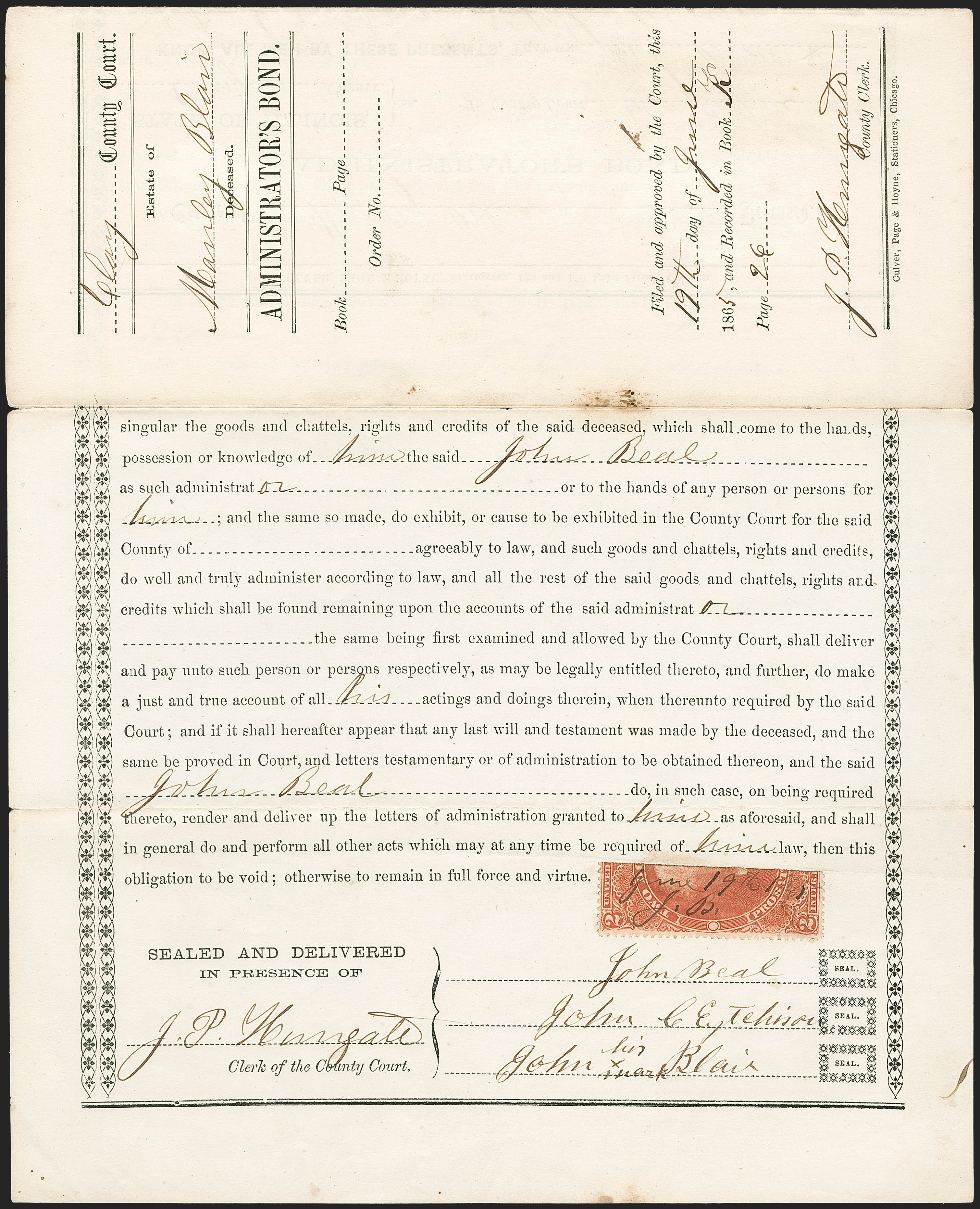 Sale no. 1240 — Lot no. 638 — Siegel Auction Galleries