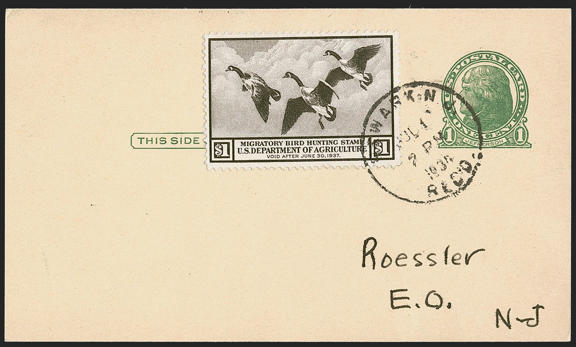 Sale no. 1258 — Lot no. 3170A — Siegel Auction Galleries