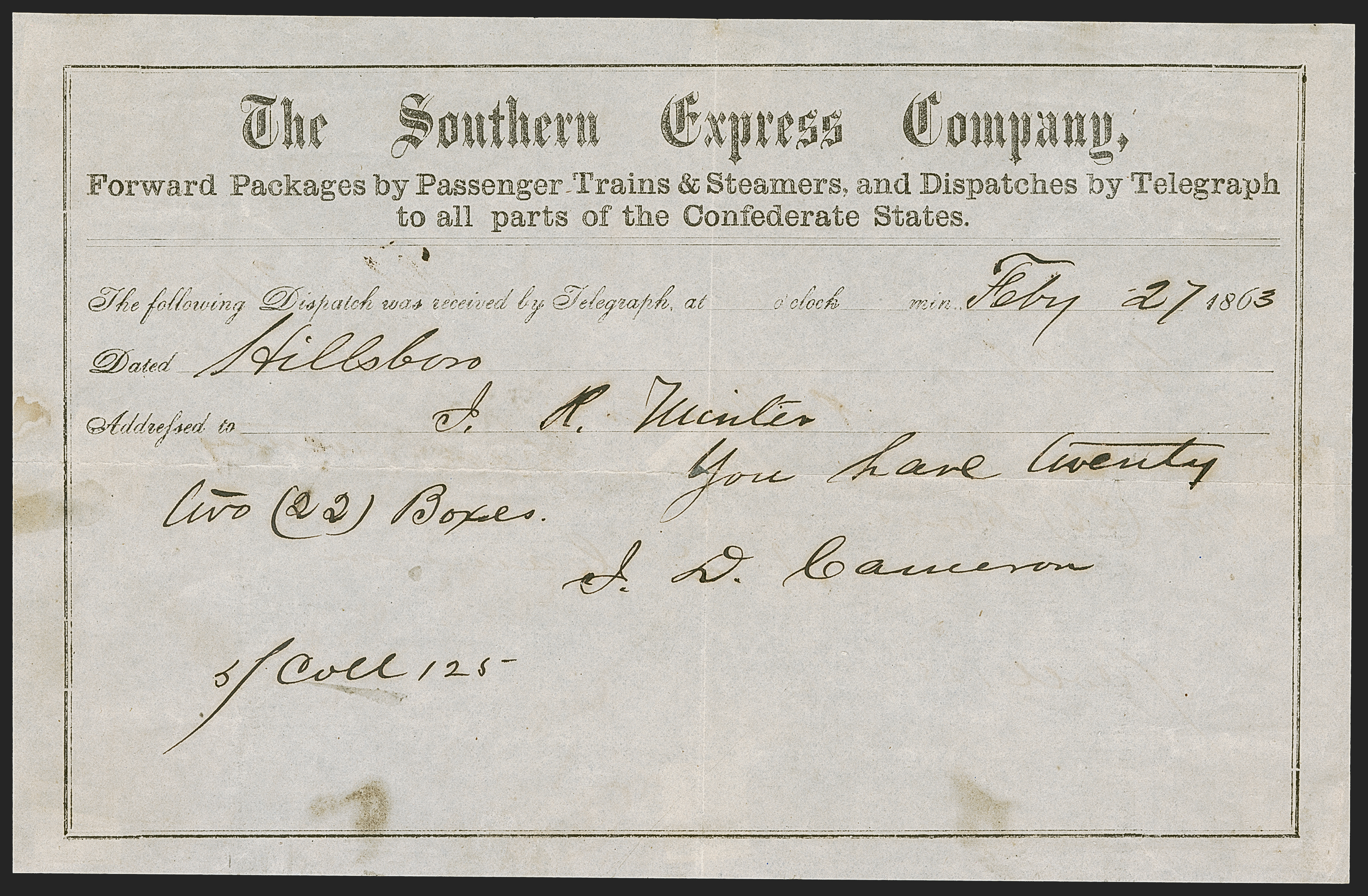 Sale no. 1291 — Lot no. 698_1 — Siegel Auction Galleries