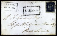 Sale Number 776, Lot Number 38, MAURITIUS, 1848, 2p Indigo Blue on Bluish Paper, Earliest Impression (4; SG 4)