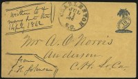 Sale Number 795, Lot Number 330, Charleston S.C., 10c Blue on Dark Orange entire (16XU6)
