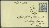 Sale Number 815, Lot Number 56, Livingston Ala., 5c Blue (51X1)