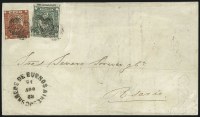 Sale Number 957, Lot Number 53, 1858, 3p (" Tres Ps" ) Green, 4p (" Cuato Ps" ) Vermilion (3, 4)