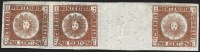 Sale Number 1236, Lot Number 2883, URUGUAY, 1858, 240c Brown Red, Se-Tenant with Blank Space (6b variety)