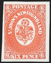 Sale Number 1243, Lot Number 686, NEWFOUNDLAND, 1857, 6p Scarlet Vermilion (6; SG 6)