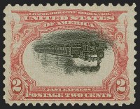 Sale Number 1251, Lot Number 1242, 2c Carmine & Black, Pan-American, Center Inverted (295a)