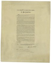 A copy of the Emancipation ProclamationSigned by Abraham LincolnSold for $2,085,000