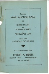 Sale No. 11 — Siegel Auction Galleries