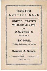 Sale No. 31 — Siegel Auction Galleries