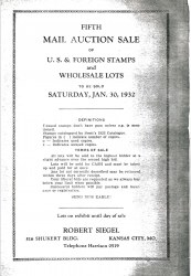 Sale No. 5 — Siegel Auction Galleries