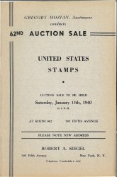 Sale No. 62 — Siegel Auction Galleries