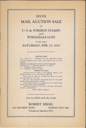 Sale No. 6 — Siegel Auction Galleries