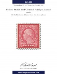 Sale No. 838 — Siegel Auction Galleries
