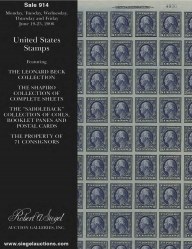 Sale No. 914 — Siegel Auction Galleries