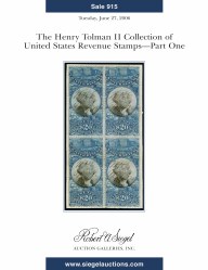 Sale No. 915 — Siegel Auction Galleries