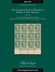 Sale No. 916 — Siegel Auction Galleries