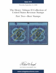 Sale No. 919 — Siegel Auction Galleries