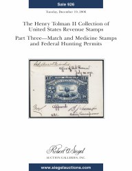 Sale No. 926 — Siegel Auction Galleries