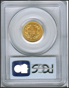 Princess Gold, $3, 1859 - , 7979, Reverse