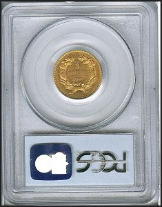 Princess Gold, $3, 1860 - , 7980, Reverse