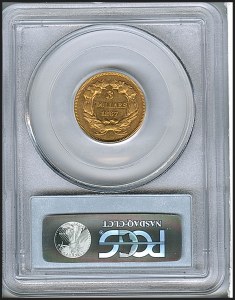 Princess Gold, $3, 1867 - , 7988, Reverse