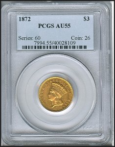 Princess Gold, $3, 1872 - , 7994, Obverse
