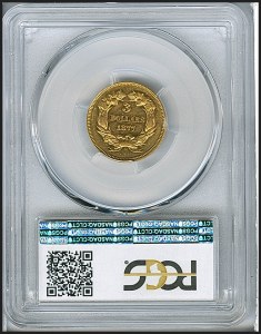 Princess Gold, $3, 1877 - , 7999, Reverse