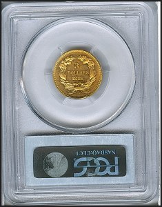 Princess Gold, $3, 1886 - , 8008, Reverse