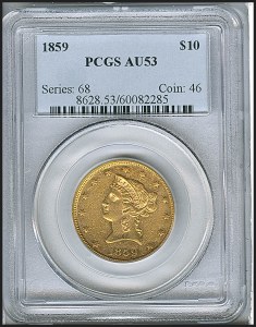 Liberty Eagle, $10, 1859 - , 8628, Obverse