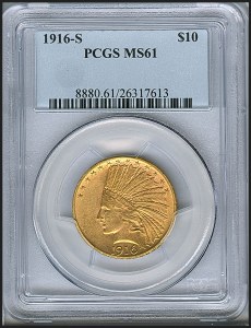 Liberty Eagle, $10, 1916 - S, 8880, Obverse
