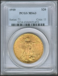 Saint-Gaudens Double Eagle, $20, 1910 - , 9154, Obverse